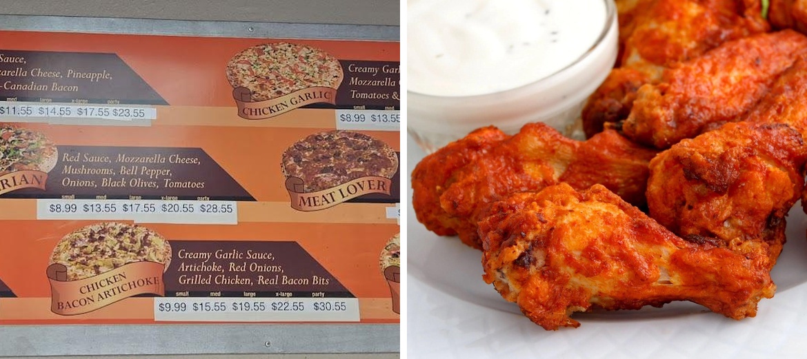 Red Runner Pizza Menu